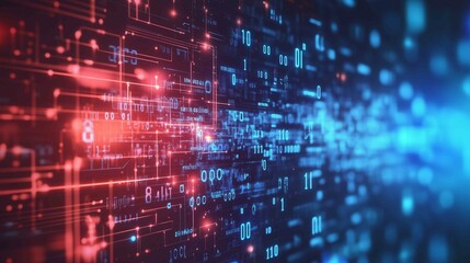 Digital abstract background. Can be used in the description of network abilities, technological processes, digital storages, science, education, etc.