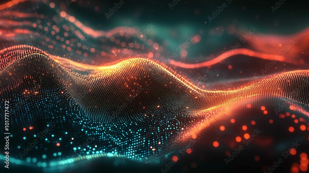 Wall mural digital abstract background. can be used in the description of network abilities, technological proc