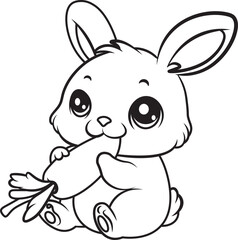 cute rabbit coloring book