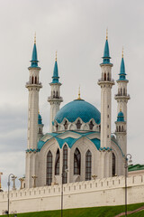 Kul Sharif Mosque on blue sky in Kazan Russia
