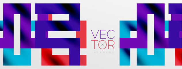 Colorful squares, lines minimal abstract background. Vector Illustration For Wallpaper, Banner, Background, Card, Book Illustration, landing page