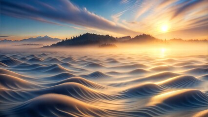 Fototapeta premium Abstract 3D Waves of Mist