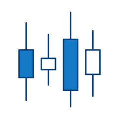 Chart Blue Icon. Business Statistics, Diagrams and Graphs Icon Editable Stroke Vector Illustration