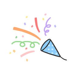 カラフルなクラッカーのイラスト