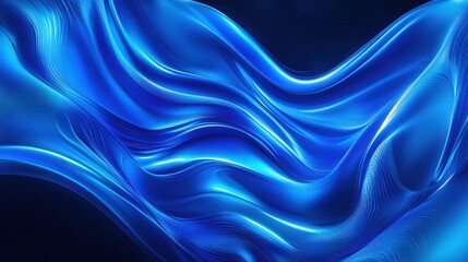 Obraz premium The Flowing Blue Wave Design