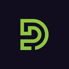 Fototapeta premium Initials D. DD logo design. Initial Letter Logo