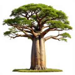 Fotobehang Baobab tree on white background as transparent.  PNG © khaledSaifulllah
