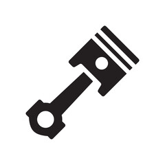 Detailed Monochrome Engine Piston Illustration for Cars and Motorcycles - Ideal for Automotive Art