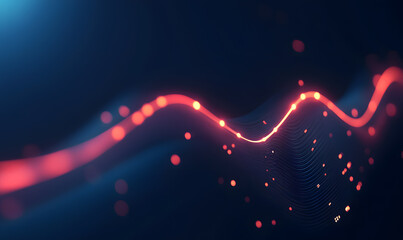 Futuristic financial dashboards and luxury business charts with glowing neon lines, gold accents, and connected nodes for corporate branding.