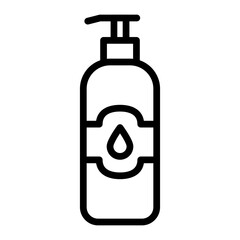Body Lotion Vector Line Icon Design
