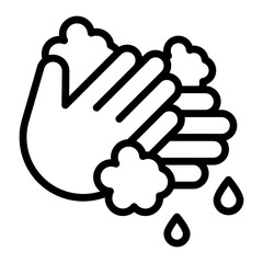 Handwashing Vector Line Icon Design