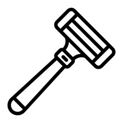 Razor Vector Line Icon Design