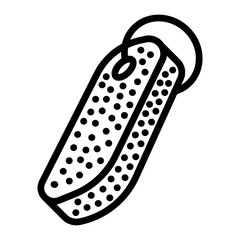 Pumice Stone Vector Line Icon Design