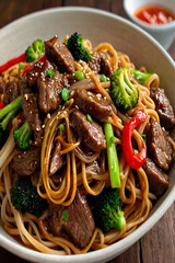 A vibrant close-up of a delicious bowl of Beef.