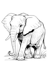 Elephant Illustrtion.