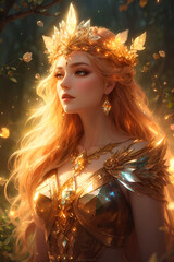 Druid goddess with a crown.