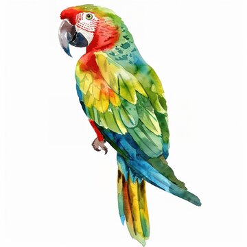 recommend clip art: Watercolor clipart of a tropical parrot vivid and colorful