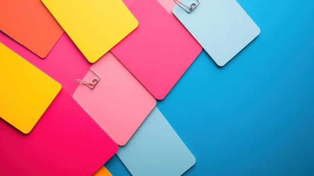 Vibrant Colorful Abstract Geometric Shapes Backdrop for Branding and Presentation