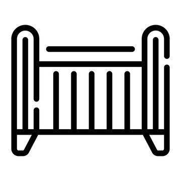 recommend clip art: crib Line Icon
