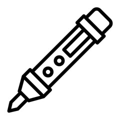Voltage Detector Vector Line Icon Design