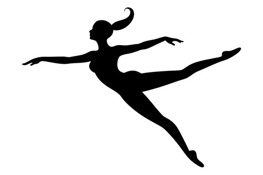 recommend clip art: Gymnast Silhouettes | vector silhouette illustration on white background