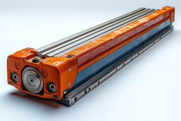 Orange and Blue Industrial Machine Part