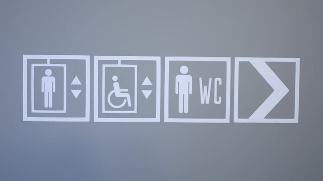Contemporary Signage for Restrooms and Elevators that Enhances Accessibility and Comfort