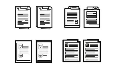 Document line art stunning paperwork illustration