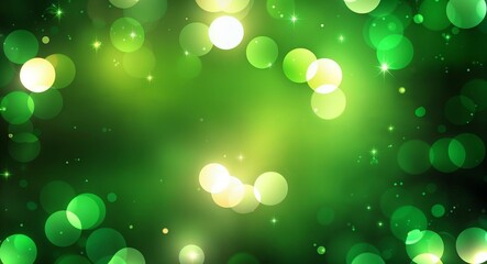 Obraz premium Green theme bokeh sparkles abstract background wallpaper