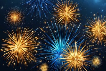 Naklejka premium Celebrate a dazzling night in Quebec This fireworks festival offers a spectacular display that captivates and enchants every viewer