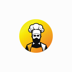 chef logo design vector template illustration