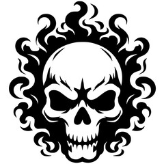 Smoky skull vector