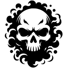 Smoky skull silhouette