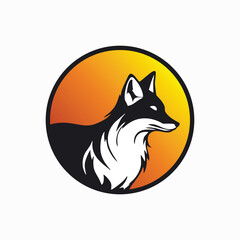 wolf  logo design vector template illustration