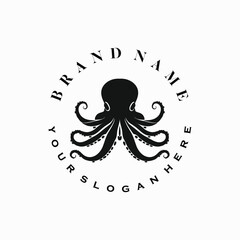 octopus logo design vector template illustration © Deas Carlos