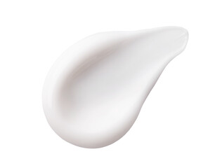 texture of a cosmetic smear of cream on a transparent background