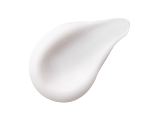 texture of a cosmetic smear of cream on a transparent background