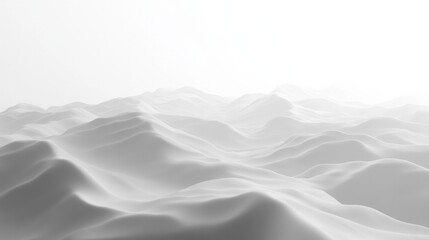 Fototapeta premium A white and grey landscape with a few small hills