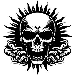 Black skull vector