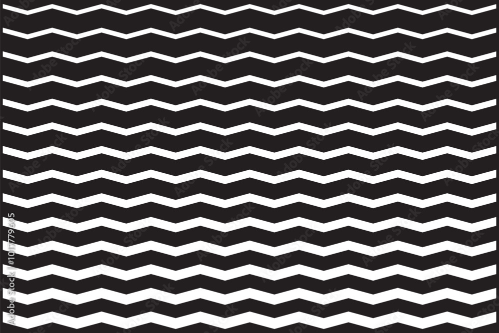 Poster regular black and white zigzag chevron pattern, seamless zig zag line texture abstract geometry back
