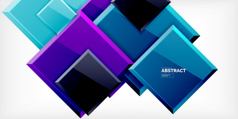 Shiny glossy metallic or plastic square design background. Vector Illustration For Wallpaper, Banner, Background, Card, Book Illustration, landing page