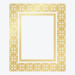 Isolated gold frame