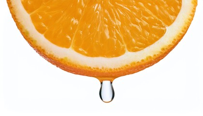 Fresh Orange Slice with Water Drop