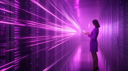 The Woman in Data Center