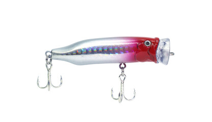 Red Fishing Lure on White Background