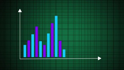 3D animation Futuristic finance global economy stock exchange market business screen graph chart data analytic marketing research auto trading artificial. New model business graph animation. 4k video. - Powered by Adobe