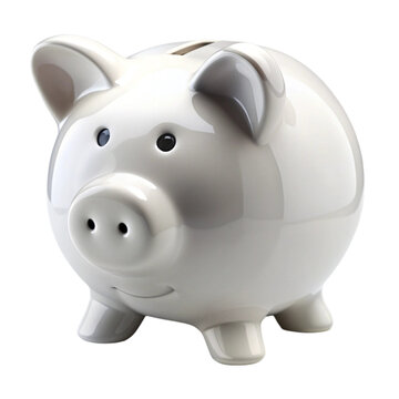 recommend clip art: white piggy bank isolated on transparent background