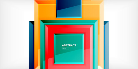 Shiny glossy metallic or plastic square design background. Vector Illustration For Wallpaper, Banner, Background, Card, Book Illustration, landing page