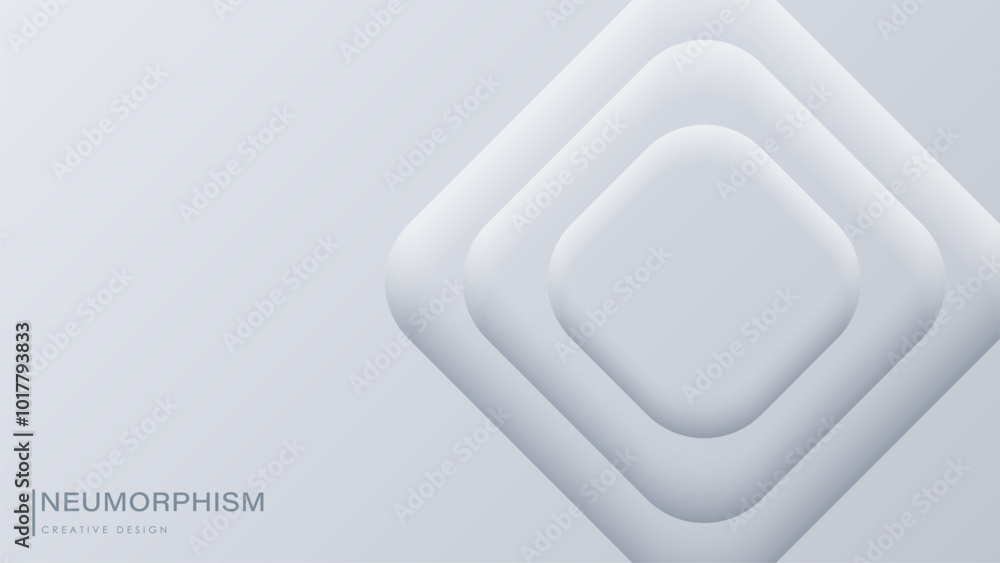 Poster rectangular shapes with rounded corners. light, soft, clear and simple vector illustration. elegant 