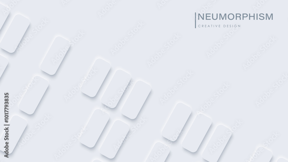 Poster rectangular shapes with rounded corners. light, soft, clear and simple vector illustration. elegant 